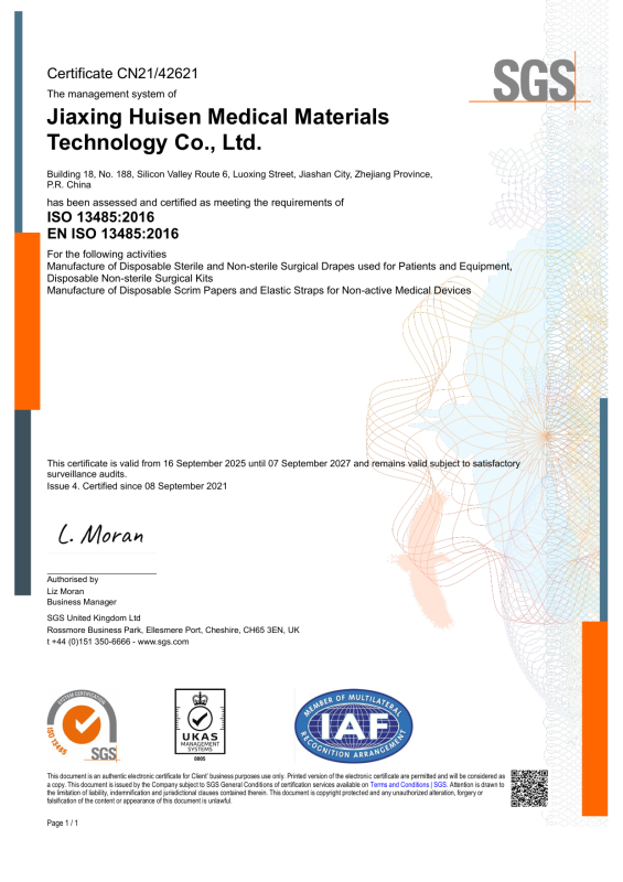 ISO13485 质量管理体系认证（英文）